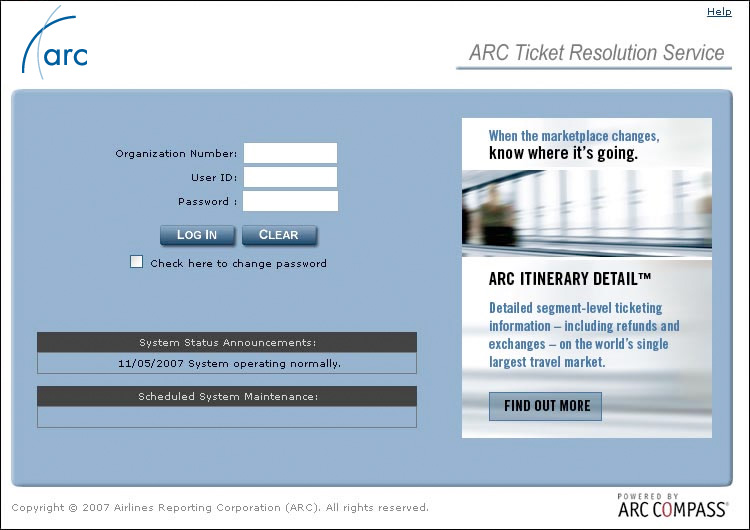 Login Screen